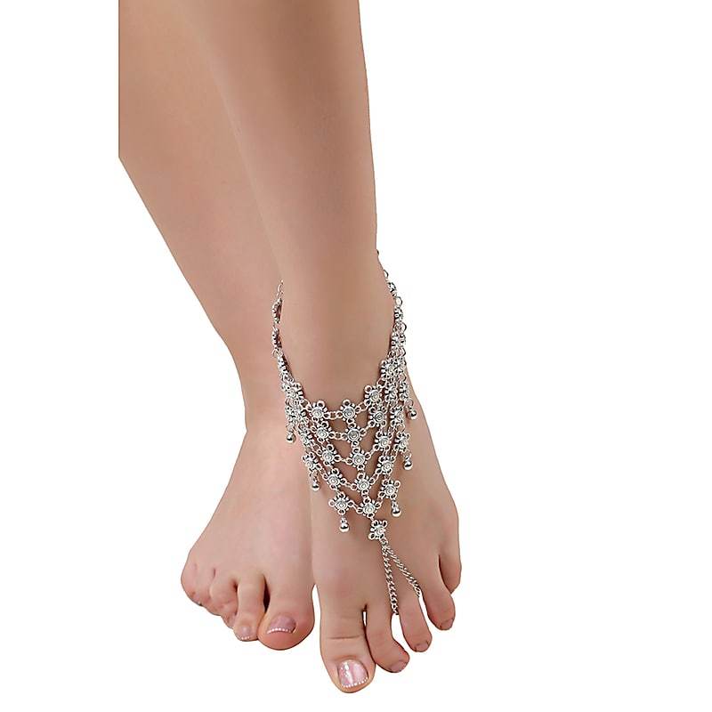 Fashion Silver Color Pretty Barefoot Toe Anklet