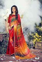 Multicolor Georgette Embellished Designer Saree